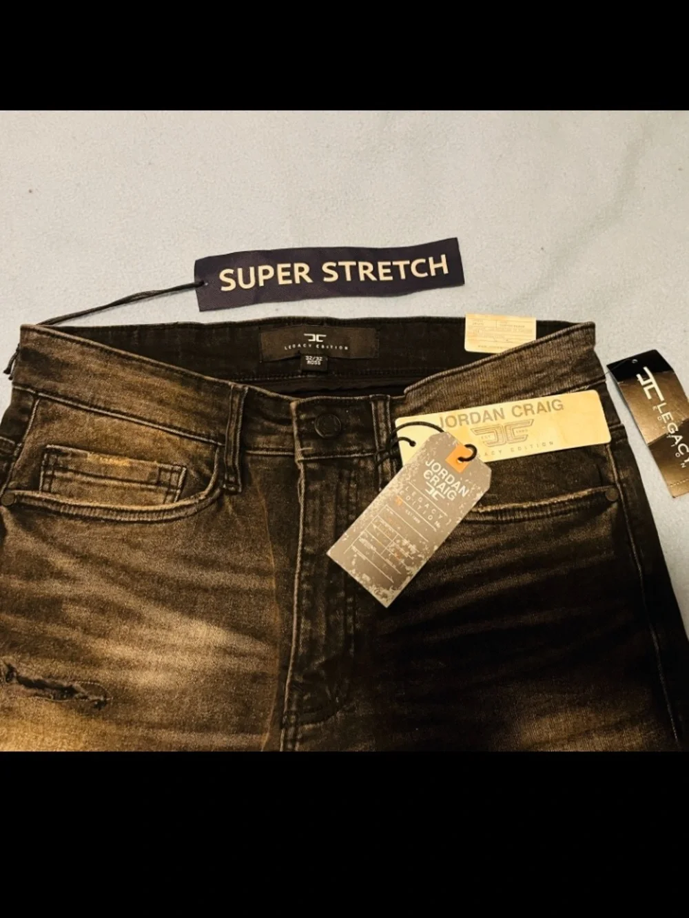 Jordan Craig NWT Men's Copper Black Jeans with Fade